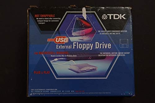 Leitor de acionamento de disquete externo TDK para Macintosh & Windows FDD-100
