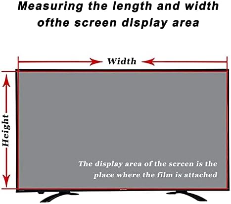 WSAH Anti-Blue Light TV Screen Protector, Anti Glare, Anti Scratch, Filme Painel de Protetor de tela Ultra Clear Anti-Radiation, por 32-75 em LCD, displays de TV 4K OLED & HD, 65in