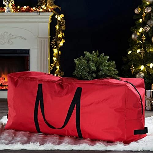 Tampa da árvore de Natal, sacos de Frakta com bolsa de armazenamento com zíper tardia material de lona durável