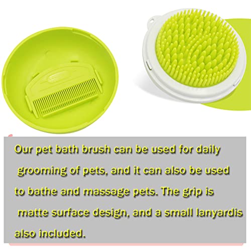 escova de banho de cachorro petmoyo, pincel de beleza de shampoo para cães de borracha, lavador multifuncional de