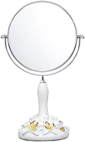 Neochy espelhos de resina espelho de maquiagem, espelho de mesa cosmética de dupla face com/ampliação/34x16.5cm