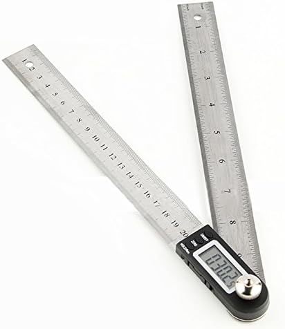 Goniômetro de inclinadores digitais de 200 mm, ferramenta de medição de nível de líquido, régua de ângulo de aço inoxidável de ângulo
