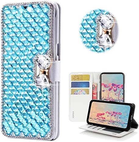 STENES Huawei Mate 10 Pro Caso - Stylish - 3D Bling Handmade Bling Crystal Square Lattice Lutknot Coloque os slots de cartão