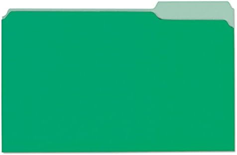 Pastas de arquivo Universal 10522, 1/3 de corte de uma guia, legal, verde brilhante/verde claro, 100/caixa