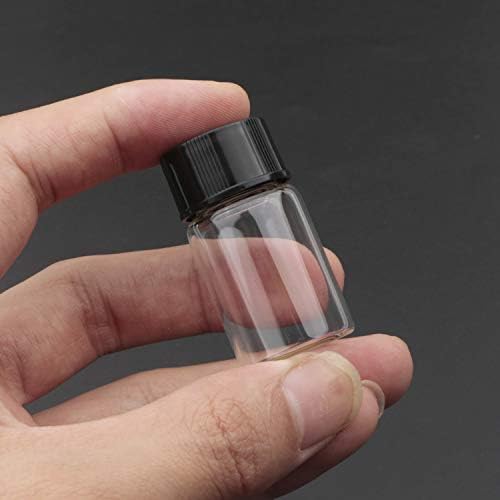 Pacote de 16, 7 ml de controle transparente de vidro em espiral garrafa para garrafa de reagente químico, garrafa de experimento,
