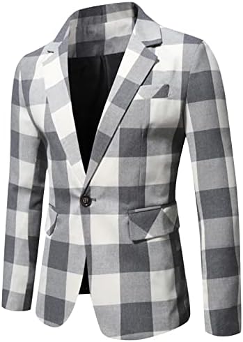 Jaquetas de trajes casuais masculinos, Blazer Slim Fit Men se adequa a casacos esportivos de jaqueta de negócios leve