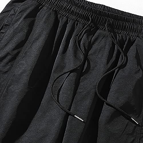 Shorts de carga de camuflagem masculinos, shorts de carga de verão masculinos soltos casuais casuais com cordão de cargas masculinas