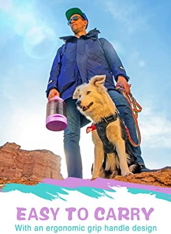Garrafa de água para viagem de cachorro de 77 onças com tigela de bebida, dispensador de tigela de água portátil adequada para cães