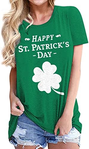 Tops de verão para mulheres 2023 Lucky St Patrick's Clover Bloups