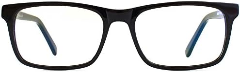 Pixel Eyewear Designer Computer Glasses com proteção UV de tonalidade leve anti-azul, Anti-Glare, Rim Full, Frame Acetato Cor preta-estilo