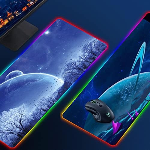 Gaming luminous mouse almof grande grande espessado mouse pad da mesa de laptop 31,5 x 11,8 polegadas