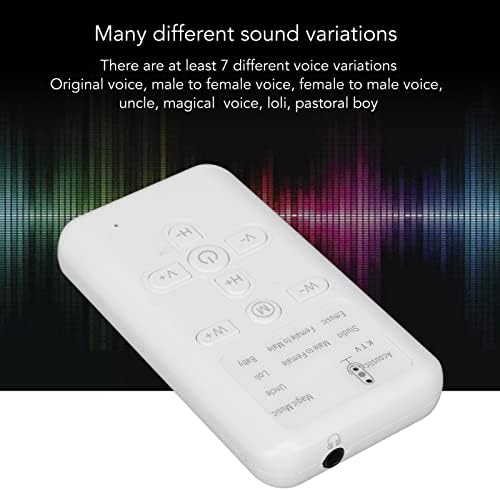 Trocador de voz portátil, trocador de voz de placa de som ao vivo, embelezamento de som, modulação elétrica, 7 efeitos