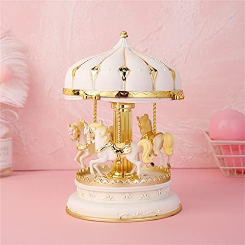 Ylyajy elegante colorido glitter carousel box box criança menina de ano novo presente de aniversário (cor: e, tamanho