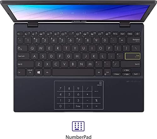 ASUS 2023 Laptop mais recente, tela de 11,6 polegadas, processador Intel Dual-Core, 4 GB de RAM, 256 GB PCIE + 64 GB EMMC, Intel UHD Graphics, Bluetooth, webcam, Windows 11 Home no modo S, Star Black