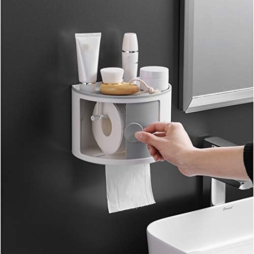 Titulares de papel higiênico zldxdp com o organizador de armazenamento de banheiros de montagem de parede multifuncional com impermeável