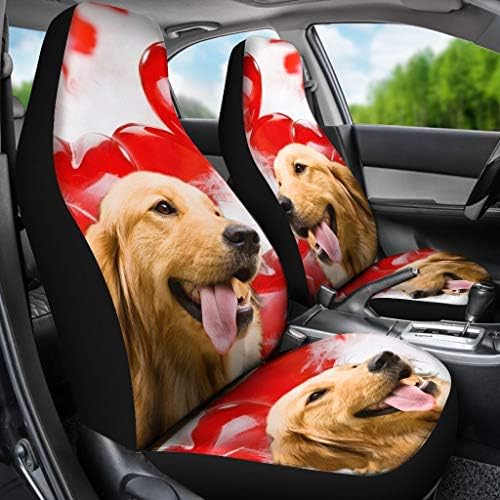 Pawlion Golden Retriever Dog Print Car Seat Covers