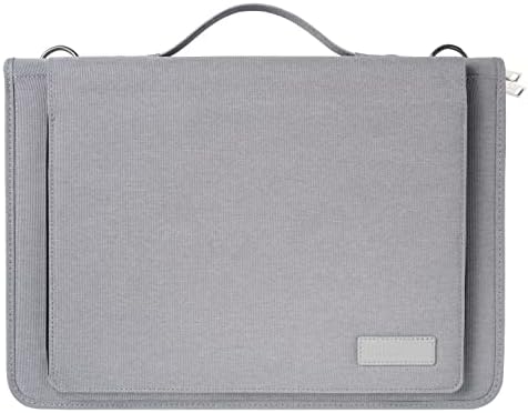 Broonel Grey Leather Laptop Messenger Case - Compatível com o Samsung Galaxy Book2 Pro 360 13.3
