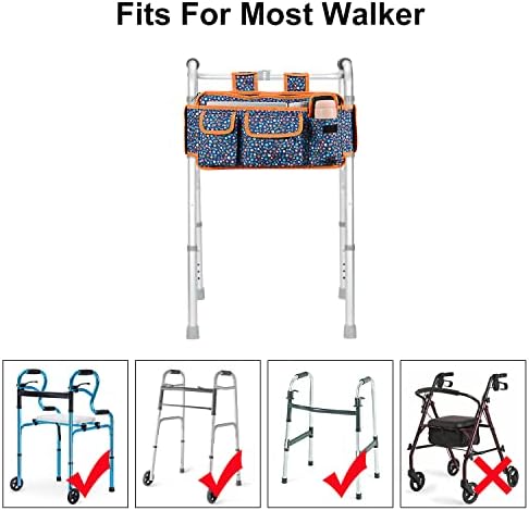 Bolsa XCD Walker, bolsa organizadora de cestas de bolso múltipla com compartimento com zíper, acessórios de caminhante