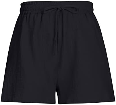 Shorts de verão lmsxct para mulheres shorts leves e sólidos casuais