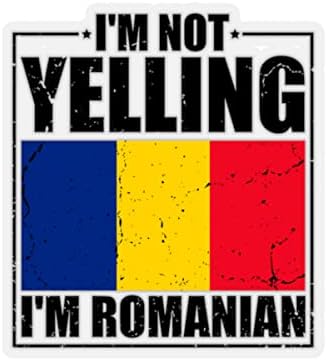 Teegarb Letter Blanket Adesivo decalque Humoroso nacionalista patriótico Romênico Country Hometown Novidade Nacionalismo Local da cidade Amante 2 × 2 / transparente