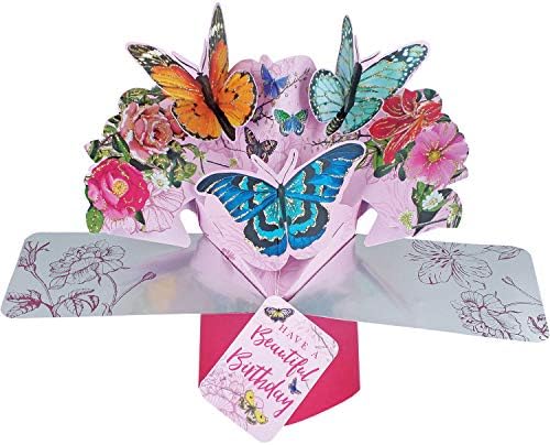 Cartão pop-up de borboleta de aniversário
