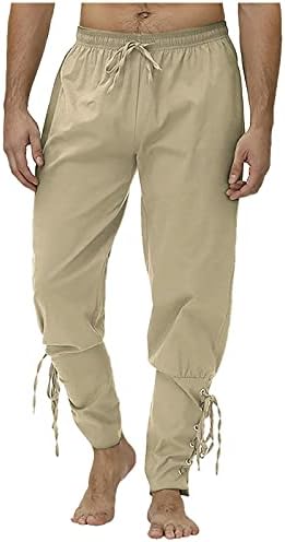 DIYAGO MEN Strapões de tornozelo calças renascentistas Casual Fit Regular Trouser Vintage Pant Streetwear Pant Trendy
