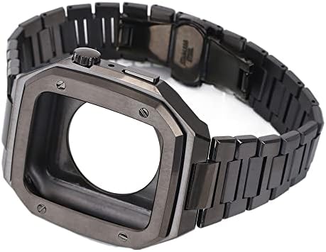Pulseira de armadura de metal ekins para apple watch 8 7 banda 45 mm 44mm Caixa de aço inoxidável para iwatch Series 4/5/6/se