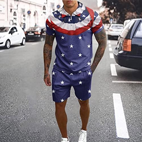 BMISEGM Summer Tee camisetas Mens mensagens do Dia da Independência Spring Spring e Summer Fashion Leisure Seaside Beach Holiday 3D Suit