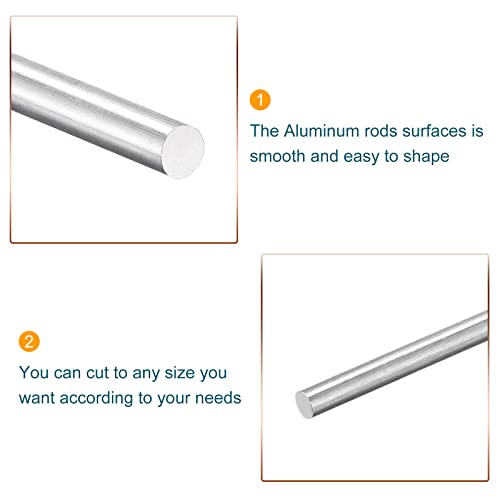 Meccanixity alumínio haste redonda sólida de 3 mm de diâmetro de 300 mm