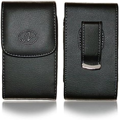 Bolsa de couro de clipe de cinta bolsa de coldre de couro vertical Carregar protetor compatível com logotipos LG -