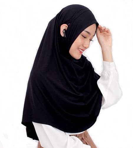 Slip in Ear Instant Hijab Khimar Eu estou pronto para usar hijab para o treino de roupas diárias Acessórios muçulmanos