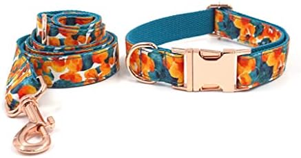 Colar personalizado genérico para cães Hawaii Flower Pattern Dog Collar and Leash Set Designer de luxo Bowtie Dog