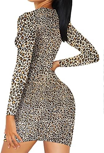 Manga curta/longa da dkadmg Feminino Vestido de Bodycon de pescoço de pescoço