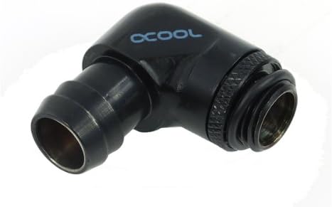 Alphacool 17139 hf 13mm de ajuste de farpado 90 ° G1/4 revolvível com o -ring - acessórios de resfriamento de água preta profunda
