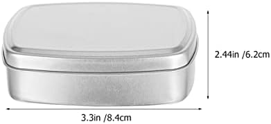 Sabão de barra de cabilock 8pcs amostra de amostra de armazenamento recarregável alumínio, cosméticos Soobaty recipientes