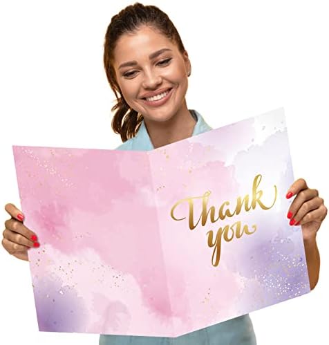4 Defina o cartão de agradecimento Jumbo de agradecimento com envelope grande cartões de agradecimento 11,8 x 17,7 em