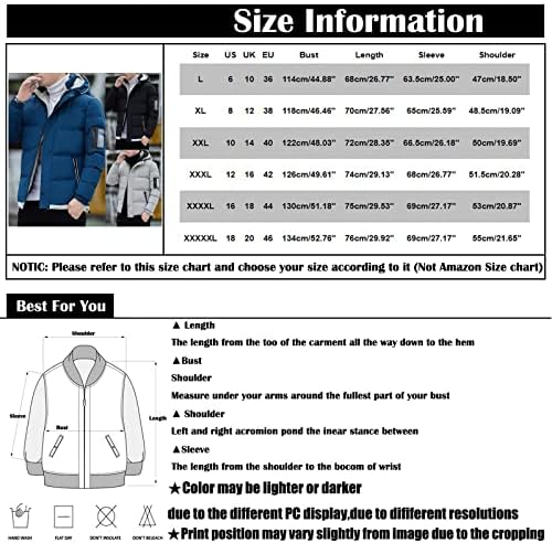 Jaquetas para homens de inverno masculino zíper de bolso de bolso e casacos espessados ​​tops jackets