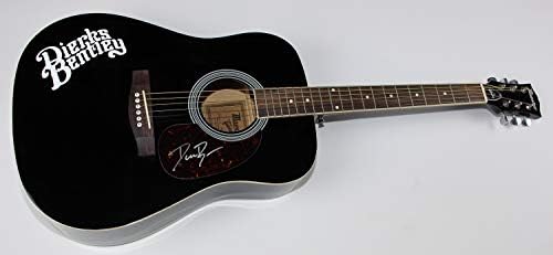 Dierks Bentley A montanha assinou autografado em tamanho preto guitarra preto guitarra loa