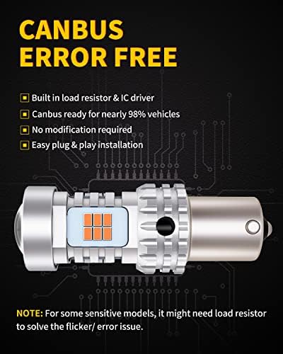 Auxlight 7507 1156 BAU15S LED BULLS extremamente brilhante PY21W 12496 7507AST 2641A CANBUS ERRO SUBLICIÇÃO GRÁTIS PARA LUZES