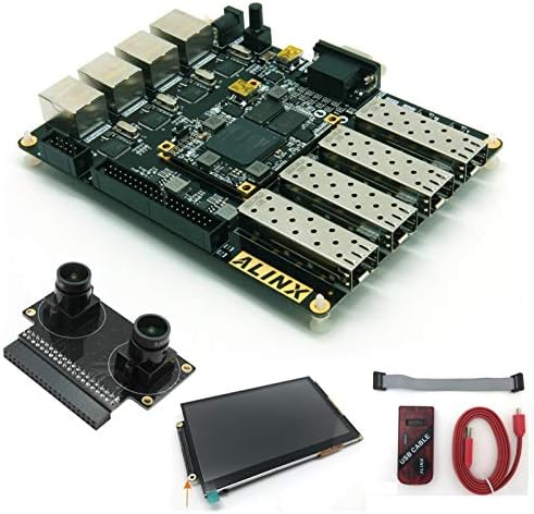 Marca Alinx Xilinx A7 FPGA Development Board Artix-7 XC7A100T 4 Ethernet 4 SFP RS232 Kit de avaliação FPGA VGA