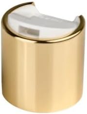 24 Pack - 1 oz - garrafas de plástico naturais de Boston - tampa do disco de ouro - para óleos essenciais, perfumes, produtos de