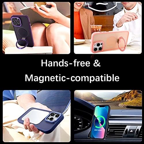 Caso magnético Ziye para iPhone 13 Pro Max Case compatível com magsafe kickstand titular de telefone de topo de capa magnética [2 protetor