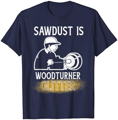 Wood Turner Sawdust ligando o torno