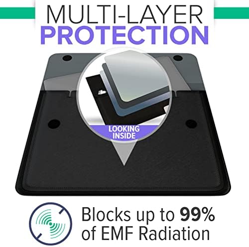 DefendersHield EMF Protection Laptop Sleeve & 5G Caso do bloqueador de radiação - Notebook Computador EMF bloqueando a tampa da tampa