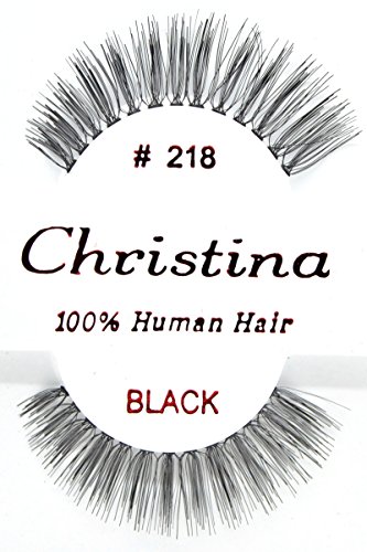 12 x 218 Christina de cabelo humano cílios falsos