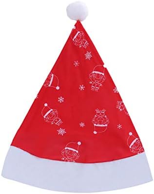 Chapéu de natal xadrez vermelho chapéu de neve grosso chapéu de decoração de Natal pequeno conjunto de enfeites