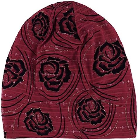 Tricô feminino embrulhando o cabelo de rosa chapéu de renda de cabeceira de turbante para lenço de cachecol de lenço de beisebol