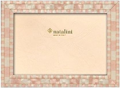 Natalini 5 x 7 moldura de madeira em mosaico rosa fabricado na Itália