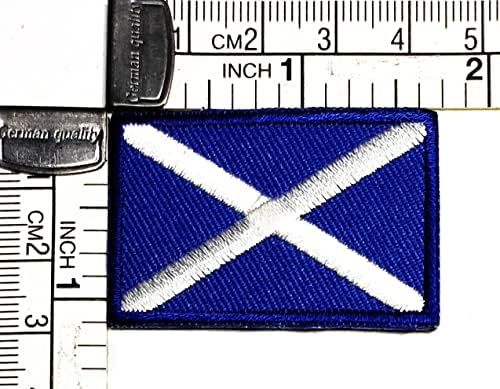 Kleenplus 3pcs. 1,1x1,6 polegada. Mini Scotland Flag patch country nacional bandeira nacional bordou apliques distintivos patches