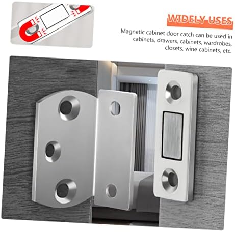 Doitool 12 conjuntos de ímãs de porta de guarda -roupa magnéticos da porta da porta magnética da porta invisível da porta do armário Magnets magnéticos armários de pegadinha armário de gabinete trava